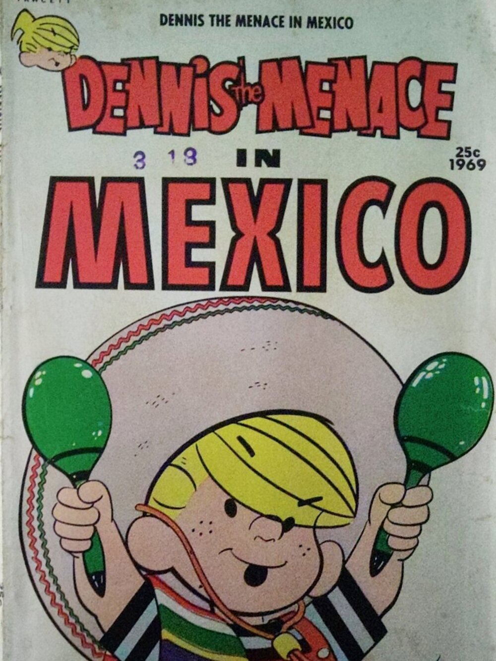 Vintage Extra Large Copy of Dennis the Menace #64 Published in 1969